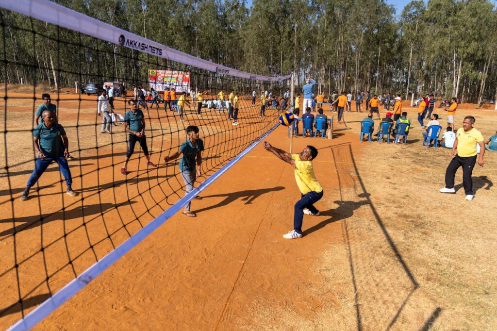pexels photo 35887578 Engaging outdoor volleyball match with active players surrounded by nature.